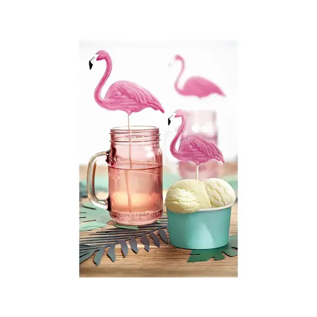 Toppers Aloha - Flamingo's - 6st - 15-23,5cm