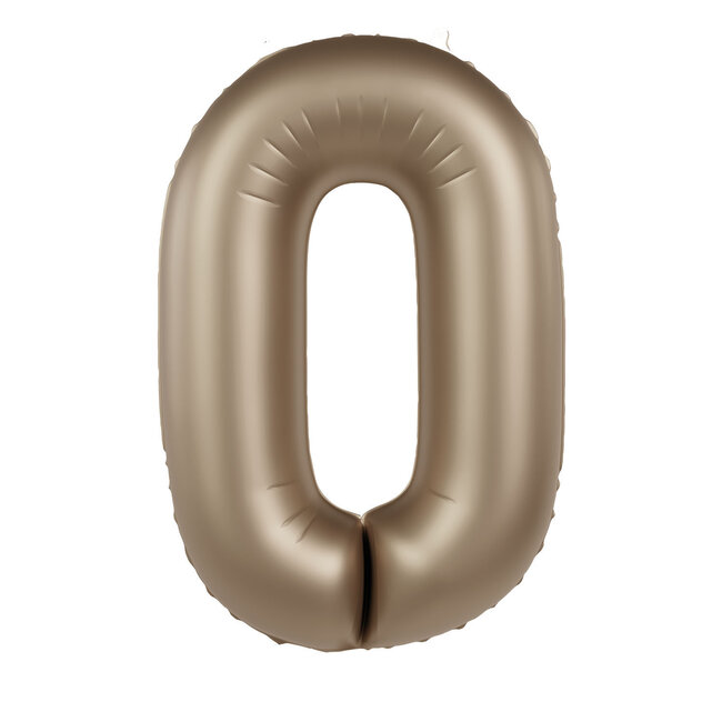 Folieballon 0 Chrome Goud