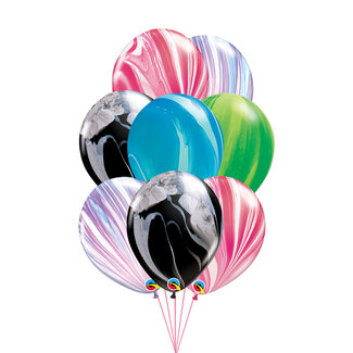 Qualatex Tros van 10 Helium Ballonnen - Marmer - Zelf Samenstellen