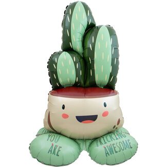 Folat Staande Folieballon Cactus - 53x81cm