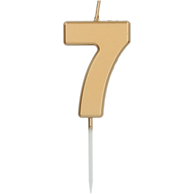 Kaars Cijfer 7 Goud