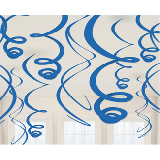 PartyPal Swirl Decoratie Donker Blauw