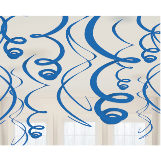 Swirl Decoratie Donker Blauw - 5st - 60cm