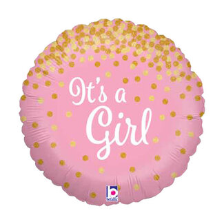 Grabo Folieballon Glitter Holographic It's a Girl