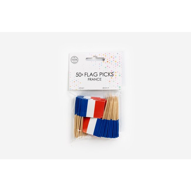 Prikkertjes Franse Vlag - 7cm - 50 stuks