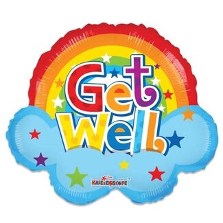 Haza-Witbaard Folieballon Get Well Rainbow