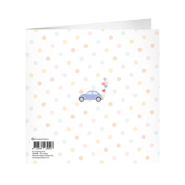 XL Greeting Card - Trouwdag - 23x23cm