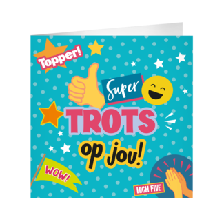 Paperdreams XL Greeting Card - Trots op jou - 23x23cm