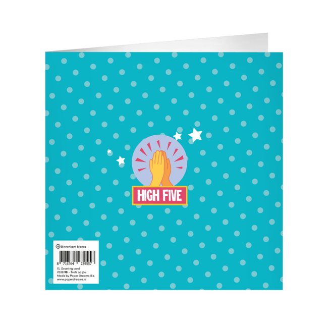 XL Greeting Card - Trots op jou - 23x23cm