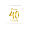 Gold white card - 40 years