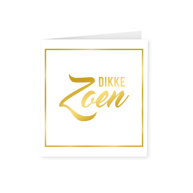 Gold white card - Dikke zoen