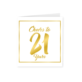 Paperdreams Gold white card - 21 years