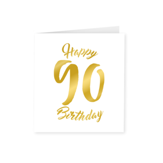 Paperdreams Gold white card - 90 years