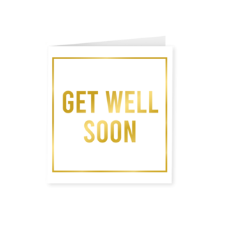 Paperdreams Gold white card -  Get well soon
