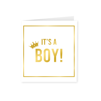 Paperdreams Gold white card - It's a boy