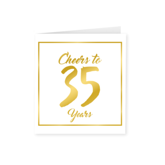 Paperdreams Gold white card - 35 years