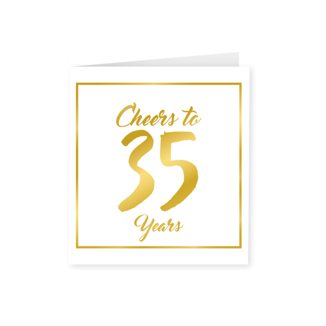 Gold white card - 35 years