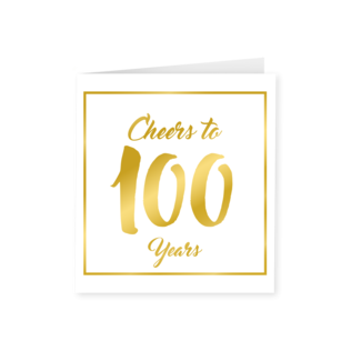 Paperdreams Gold white card - 100 years