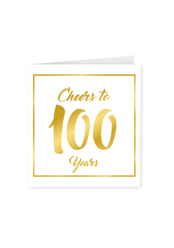 Gold white card - 100 years 