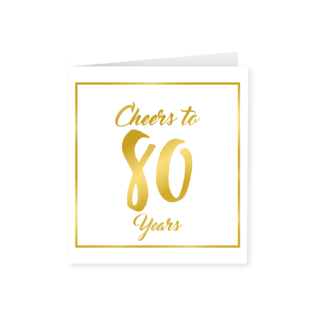 Paperdreams Gold white card - 80 years