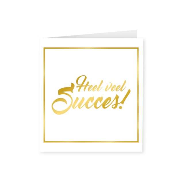 Gold white card - Succes