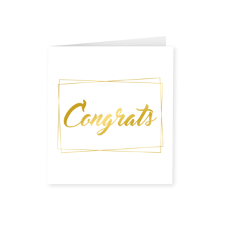 Paperdreams Gold white card - Congrats