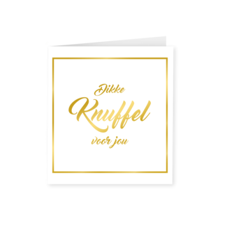Paperdreams Gold white card - Dikke knuffel