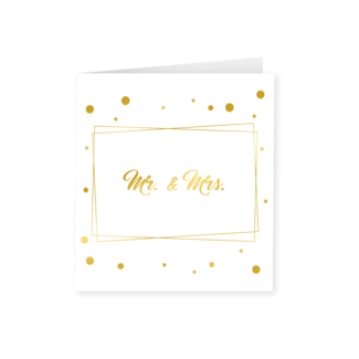 Paperdreams Gold white card - Mr & Mrs