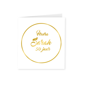 Paperdreams Gold white card - Sarah 50
