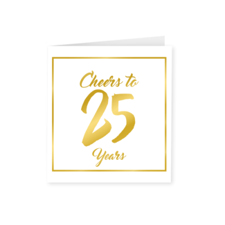 Paperdreams Gold white card -  25 years