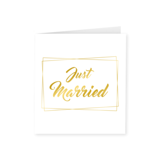 Paperdreams Gold white card - Just married