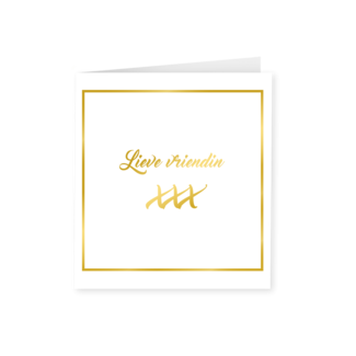 Paperdreams Gold white card - Vriendin