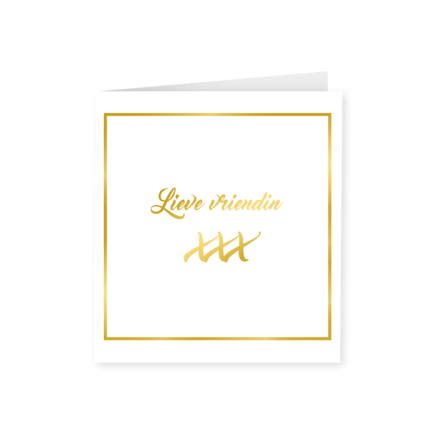 Gold white card - Vriendin