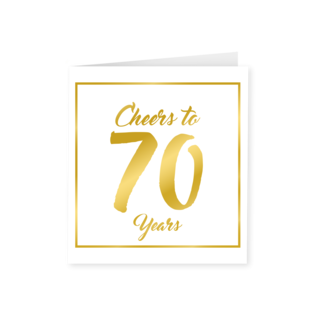 Paperdreams Gold white card - 70 years