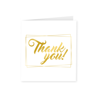 Paperdreams Gold white card - Thank you