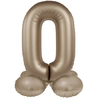 Folatex Folieballon met Standaard Cijfer 0 Starlight Gold