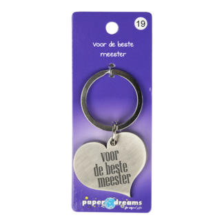 Paperdreams Hart sleutelhanger - Voor de beste meester