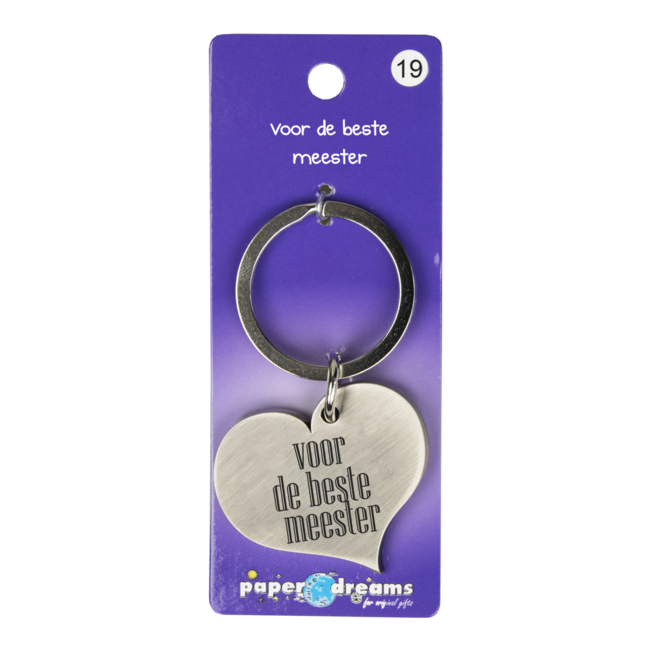 Hart sleutelhanger - Voor de beste meester