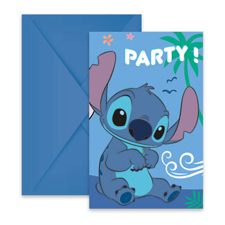 Stitch Uitnodigingen Stitch - 6st -