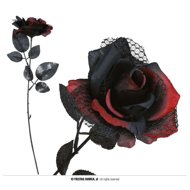 Red and Black Flower - 40 cm