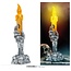 Guirca Skull Candle Holder With Led Candle - 15 cm