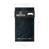 thumb-Tafelkleed Holografisch Dubbelzijdig - Zwart/Zilver - 137x274cm-1
