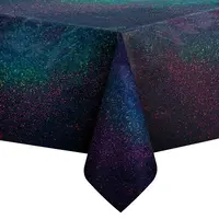 thumb-Tafelkleed Holografisch Dubbelzijdig - Zwart/Zilver - 137x274cm-3