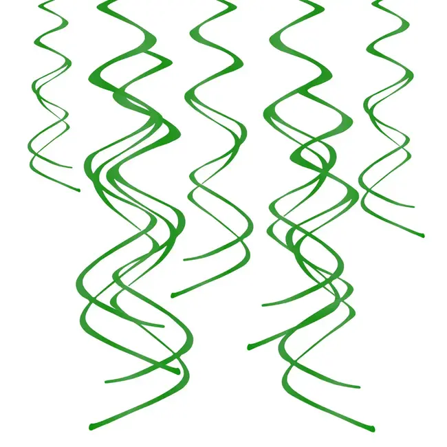 Swirl Decoratie Groen - 5st - 60cm