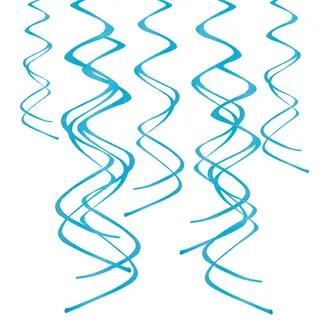 PartyPal Swirl Decoratie Licht Blauw