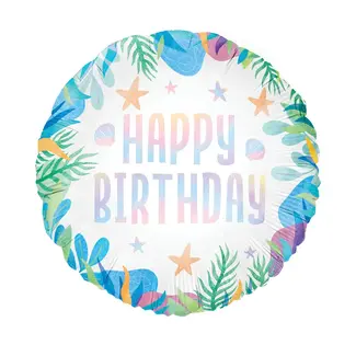 PartyPal Folieballon Happy Birthday Oceaan