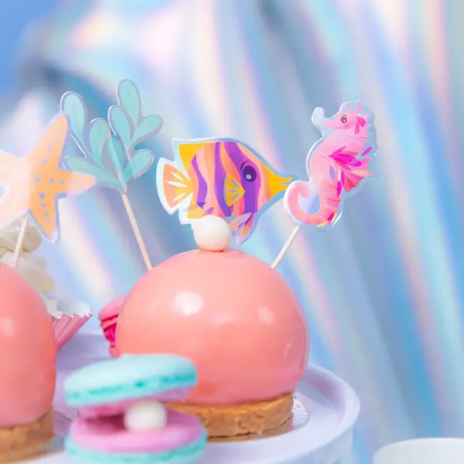 Oceaan Taart Toppers - 6 st