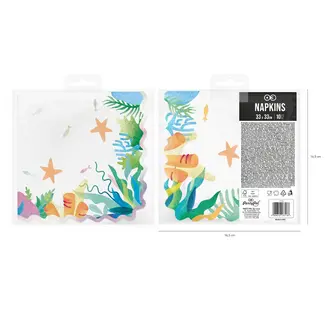 PartyPal Oceaan Servetten - 10 st - 33 x 33 cm