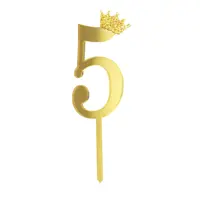 Taart Topper Kroontje - 5 - Goud