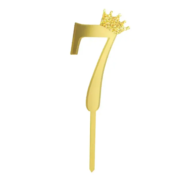 Taart Topper Kroontje - 7 - Goud